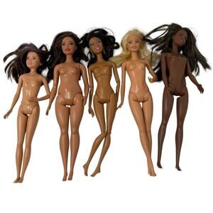 Barbie Mattel LOT Of 5 Barbie Dolls Nude 2009-2016 Mixed